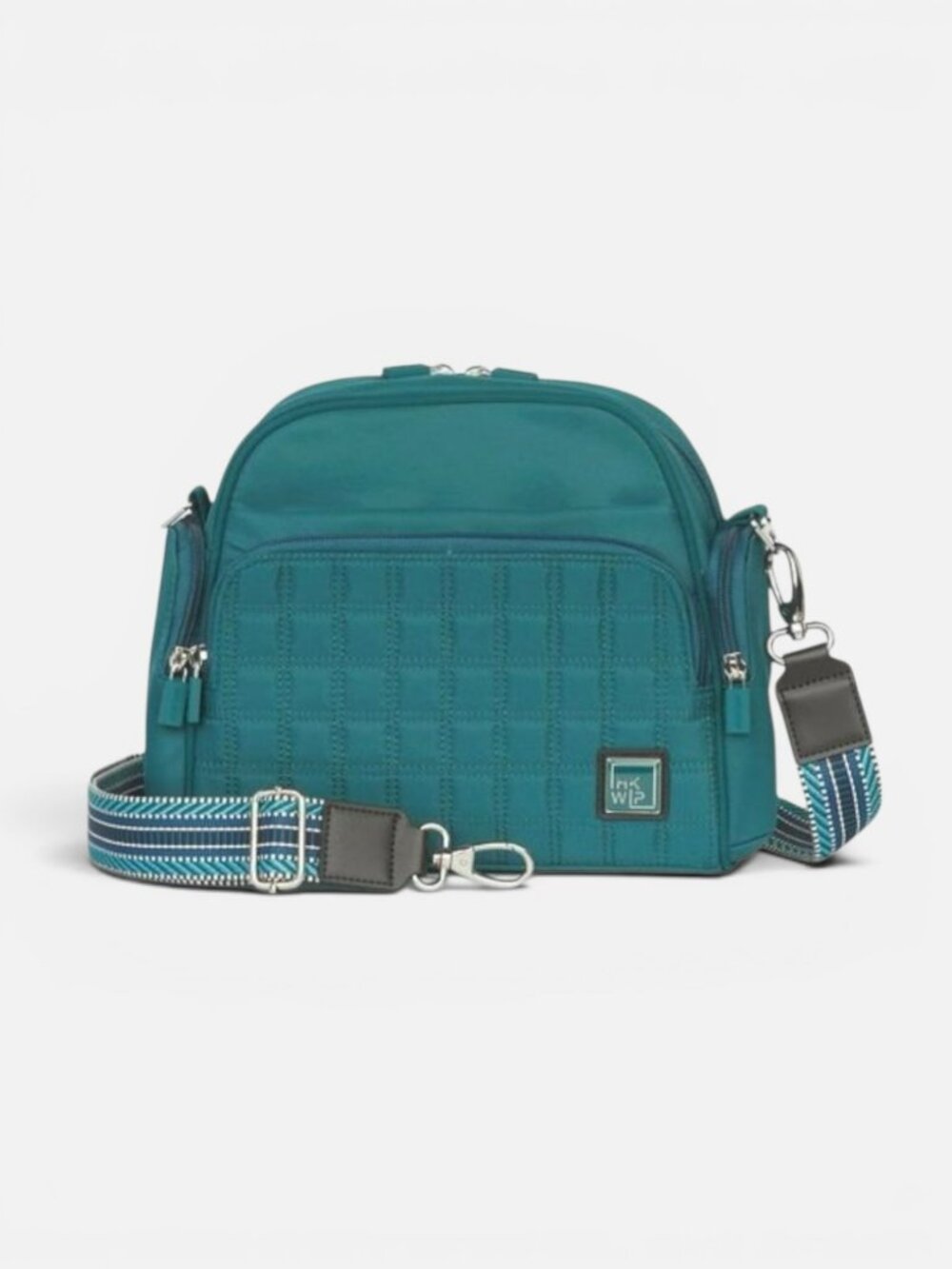 IHKWIP On The Go Crossbody Bag Autumn Teal Nylon Travel RFID Purse